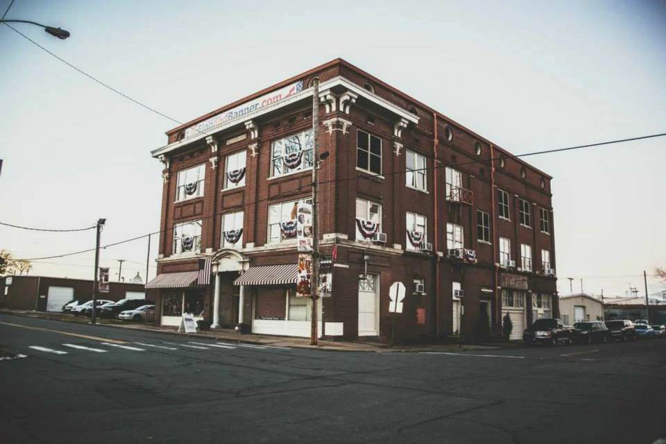 murals of Ella Fitzgerald, Duke Ellington and Count Basie painted on Dreamland Ballroom in Little Rock, Arkansas.