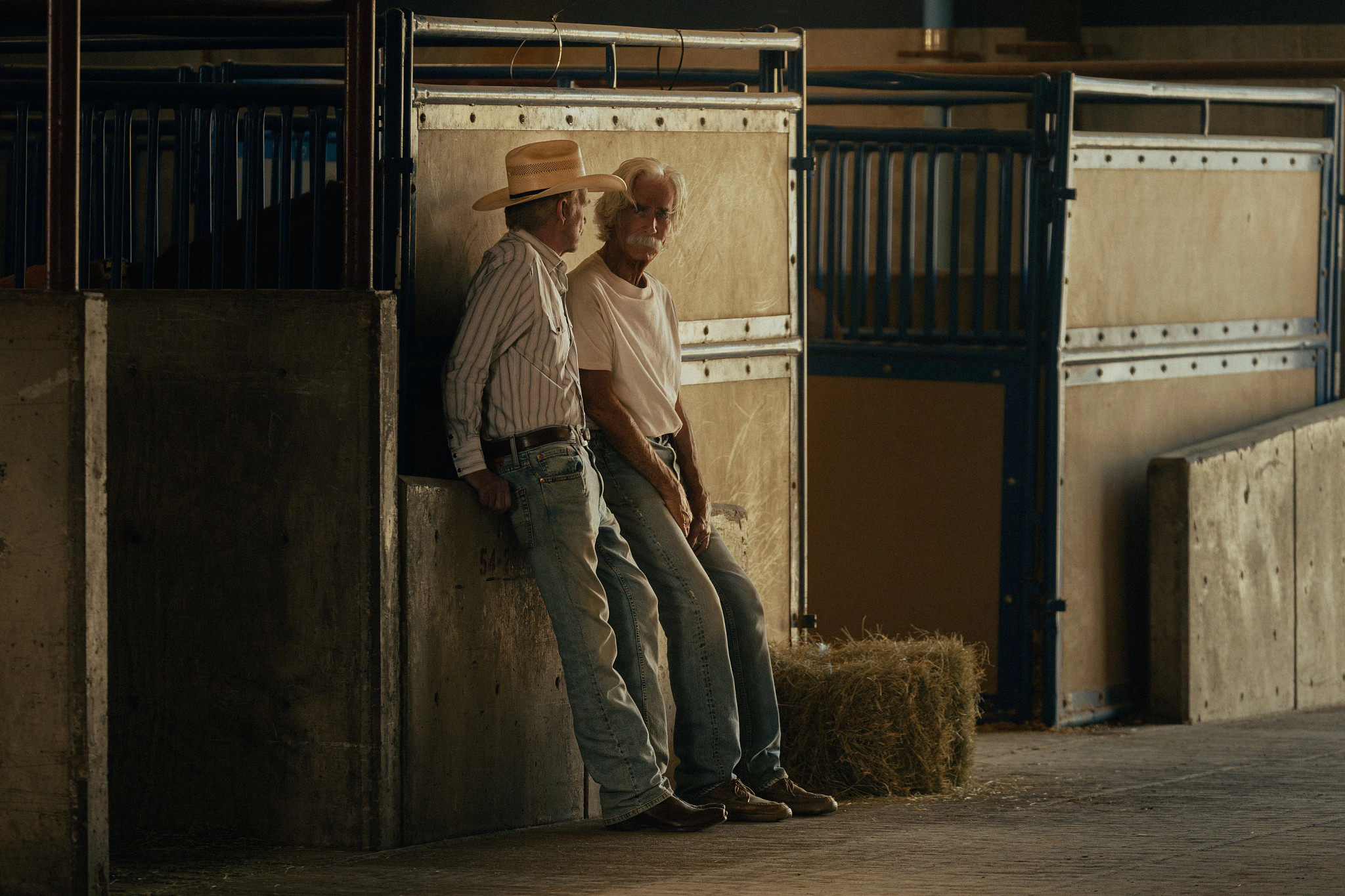 billy bob thornton and sam elliot in a scene from landman