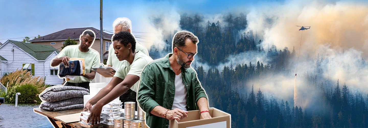 people during a disaster