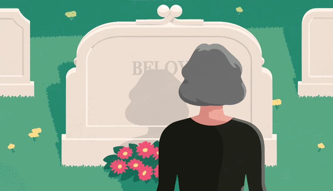Financial Challenges to Navigate After a Spouse’s Death a person standing along at a grave