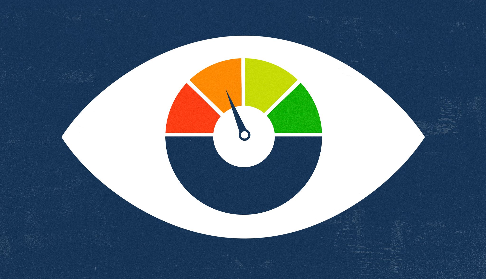 credit score dial in an eye