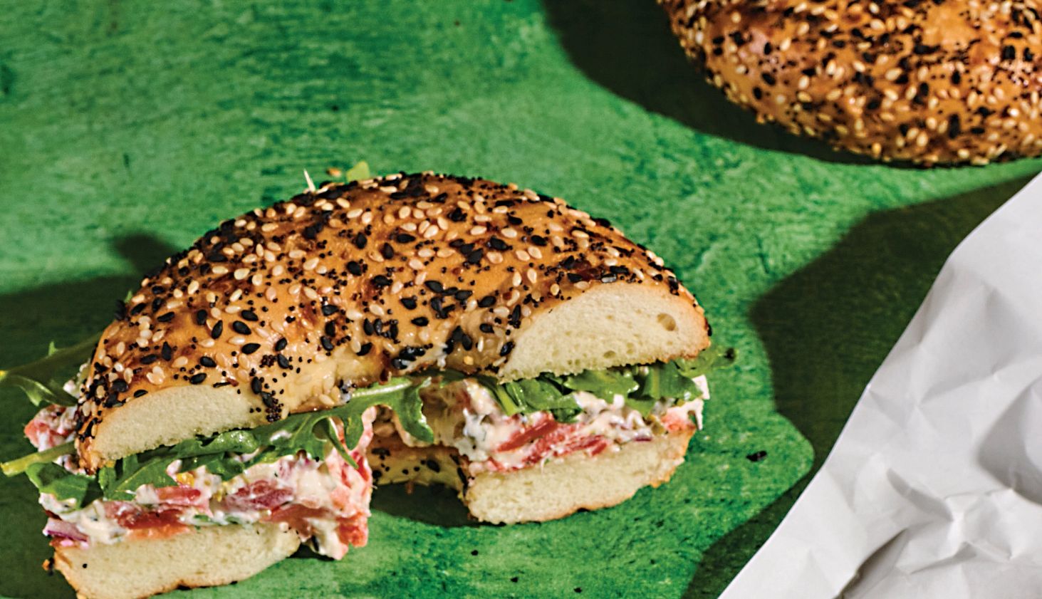 Gordon Ramsay’s Everything Bagel Gordon Ramsay’s everything bagel sandwich is pictured