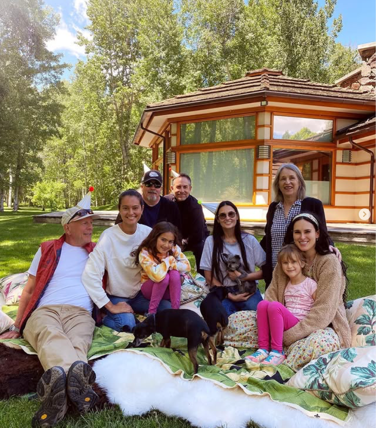 Bruce Willis’s Wife on Her Caregiving Journey a family celebrating a birthday