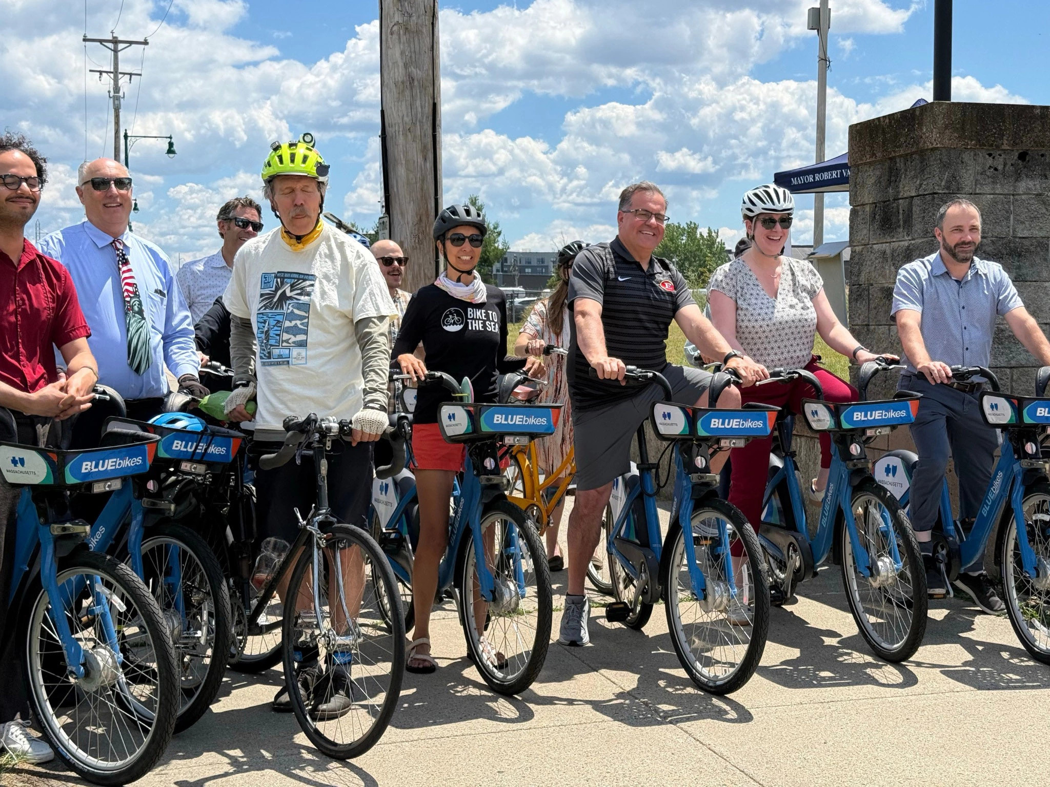 people on bikes