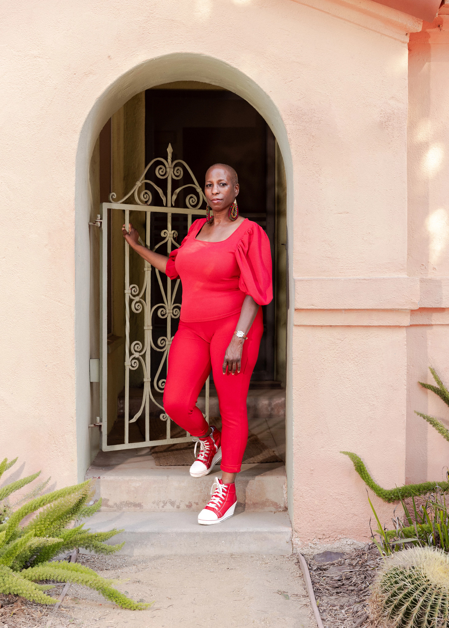 Carlene Davis standing in an entryway