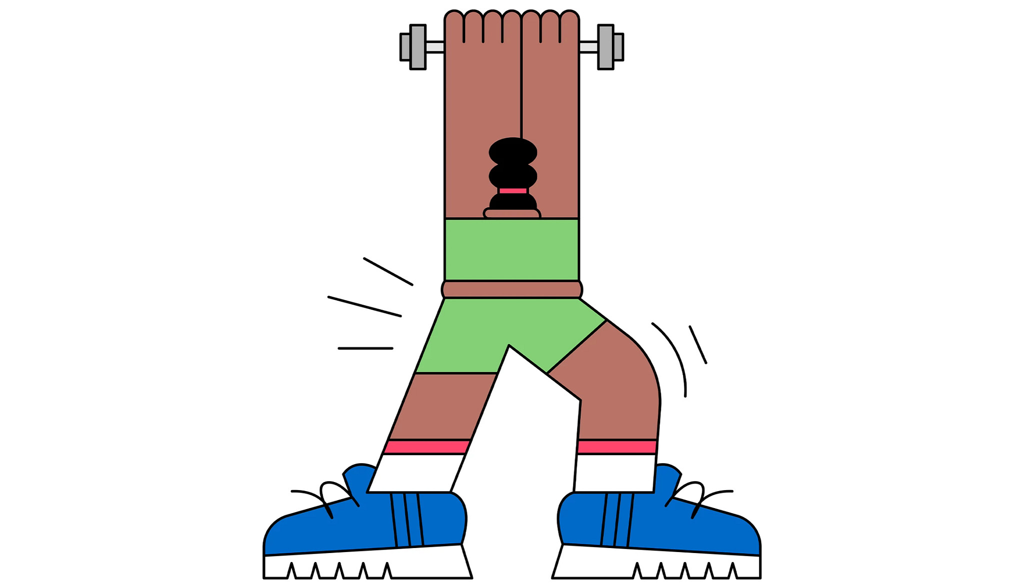 illustration of woman doing plie squat with overhead triceps extension