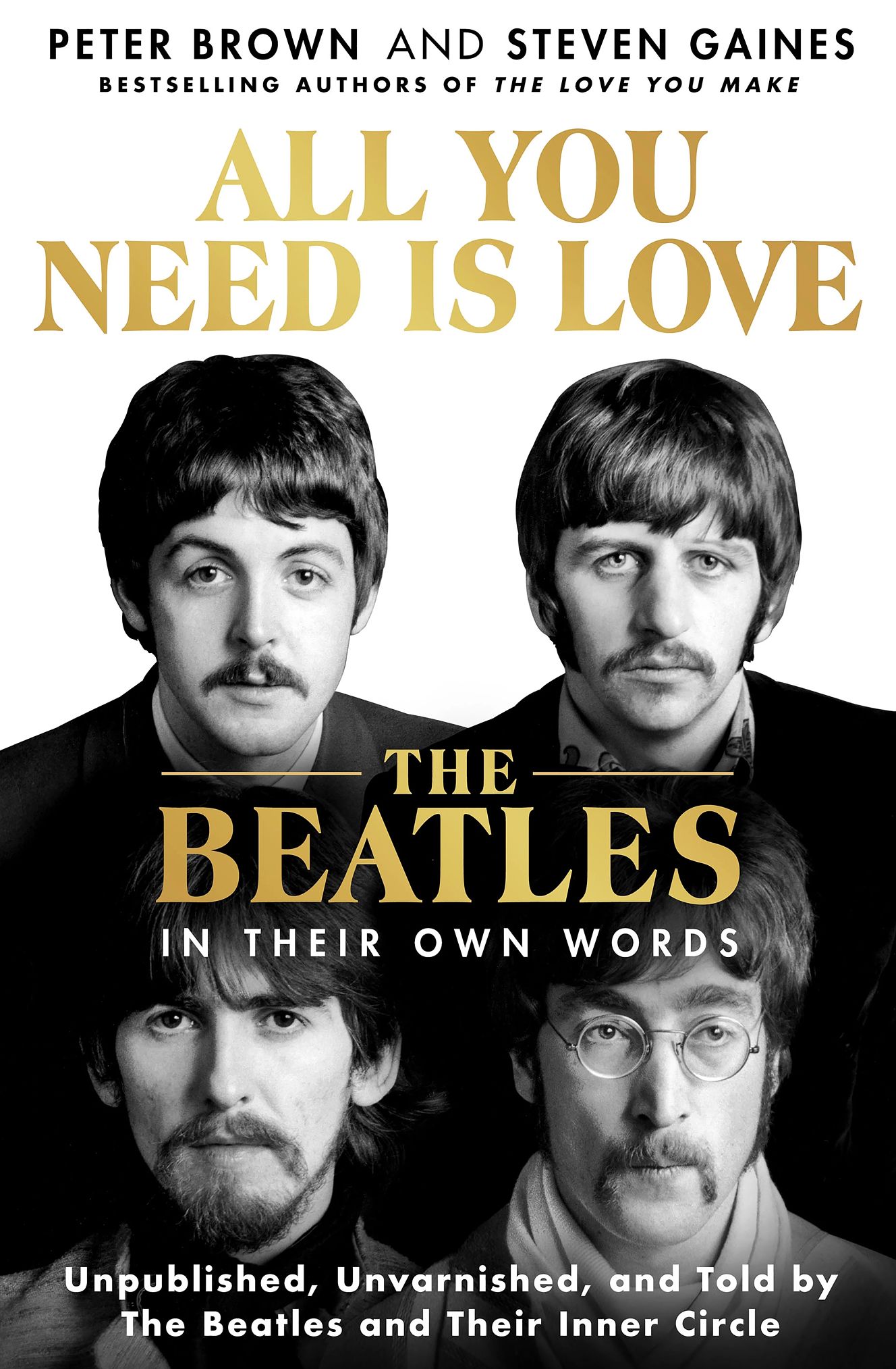 The book cover for All You Need Is Love: The Beatles in Their Own Words