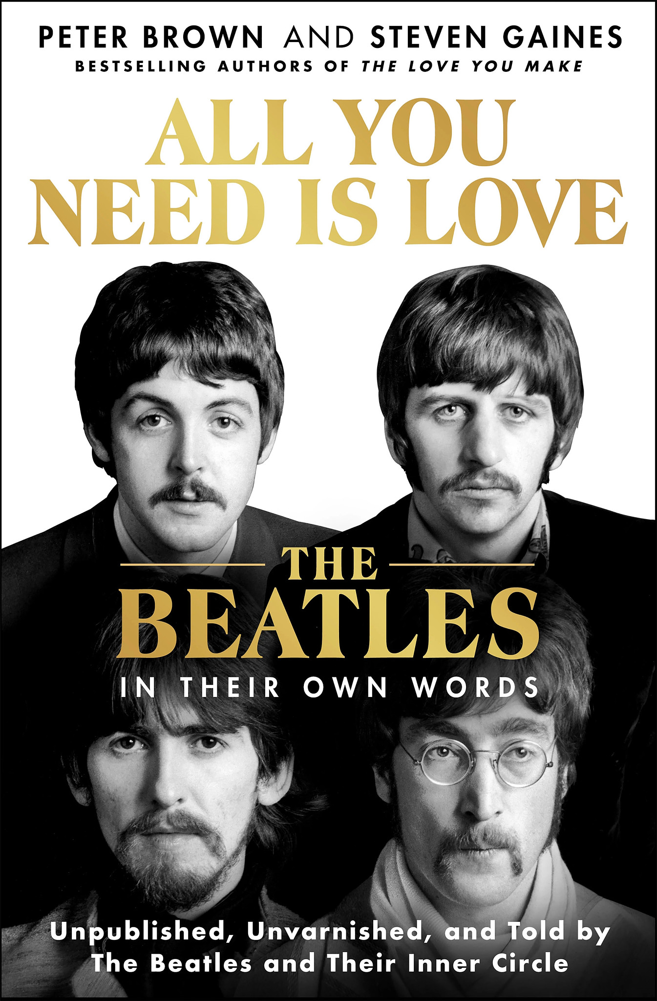 The book cover for All You Need Is Love: The Beatles in Their Own Words