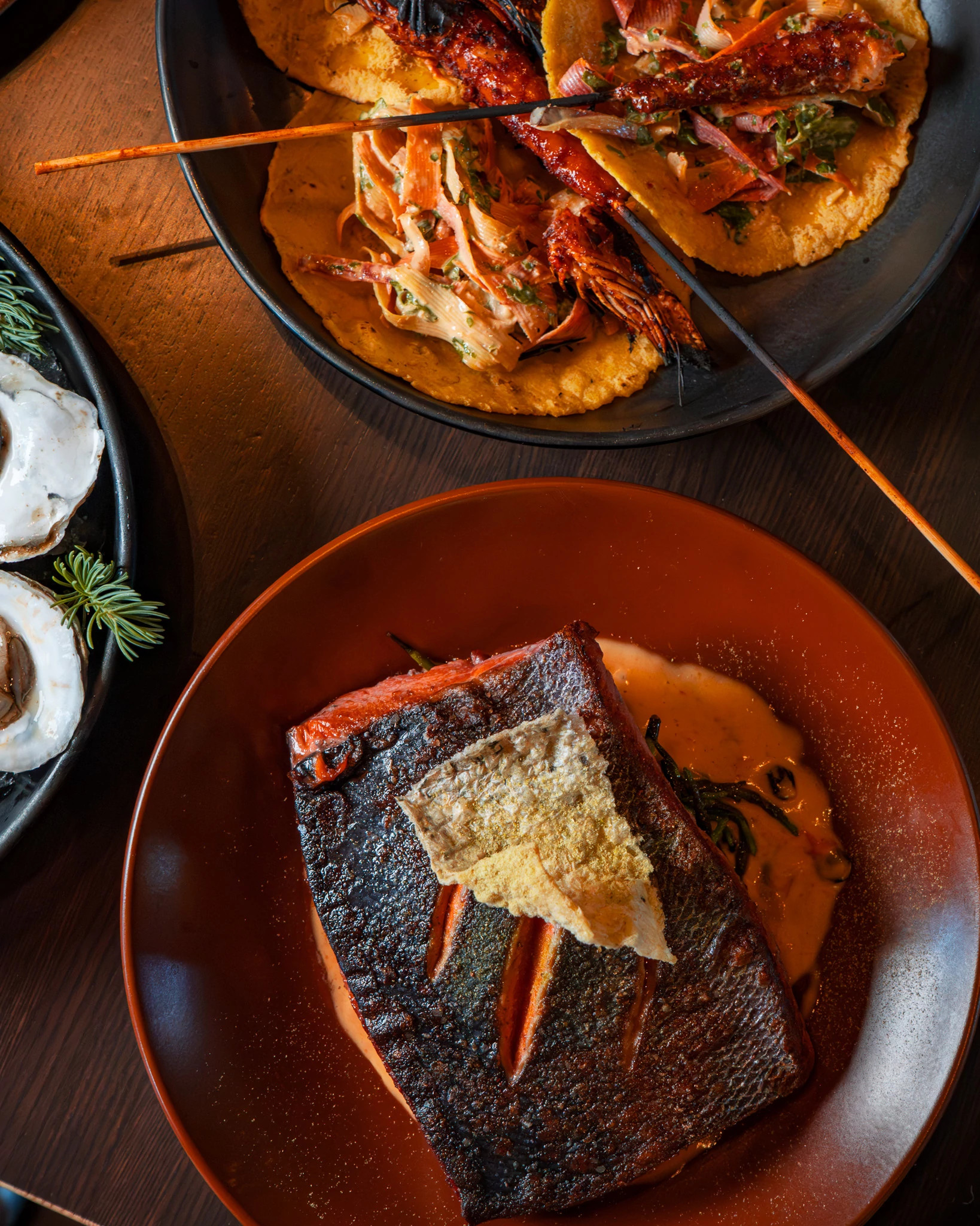 food on a table