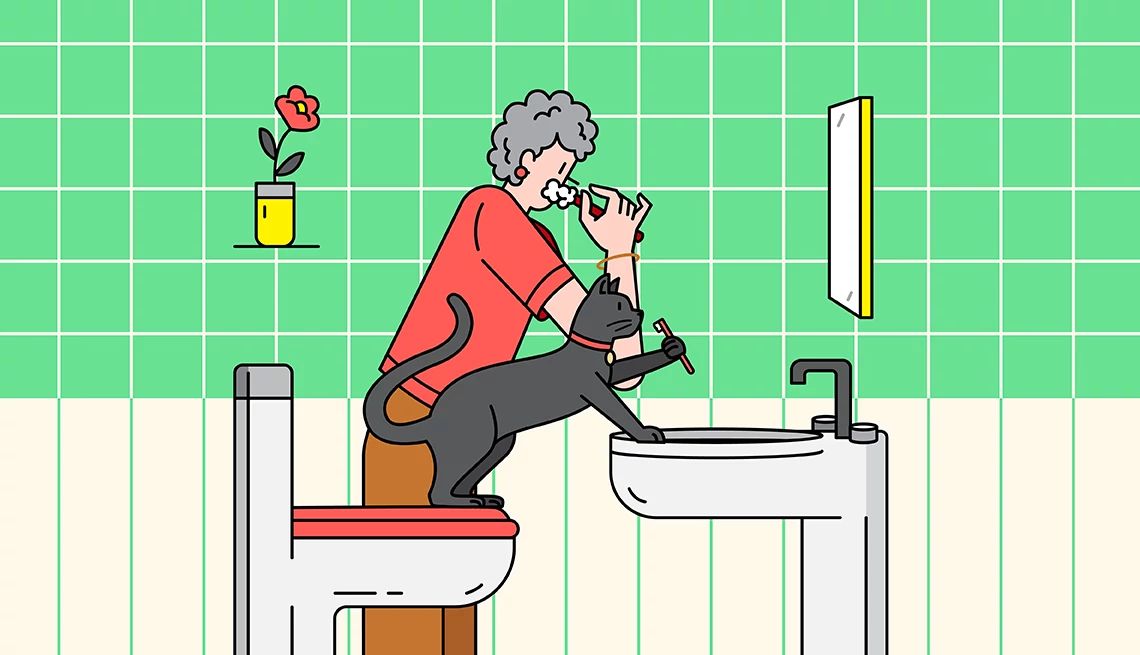 How to Save on Pet Costs a person and a cat brushing their teeth together
