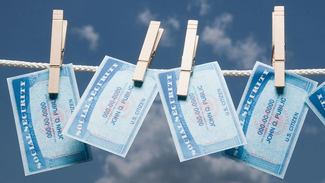 AARP Social Security Resource Center social-security-cards-pinned-to-clothes-line-outside