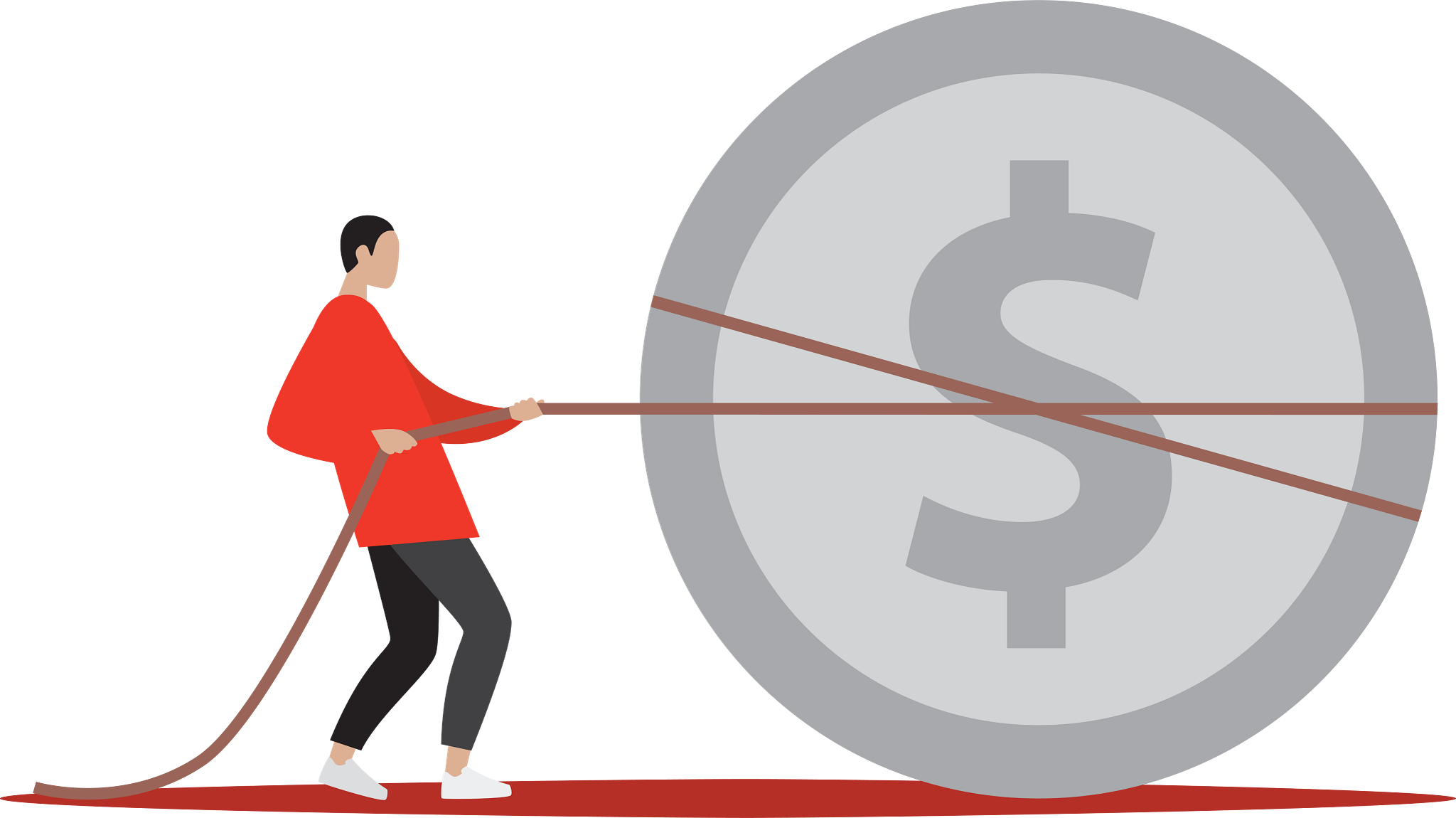 Illustration representing financial strain