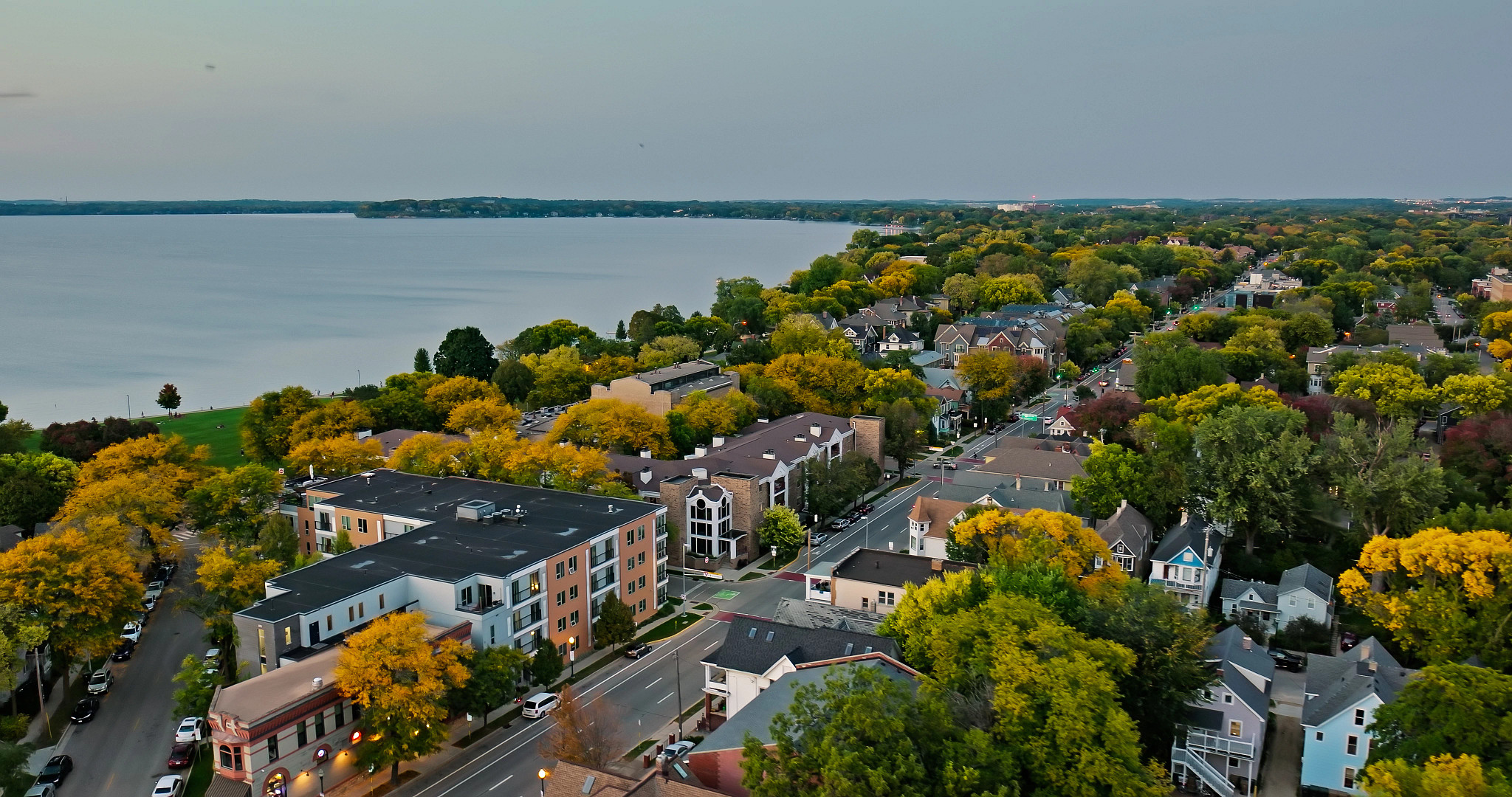 an aerial view of Madison, Wisconsin