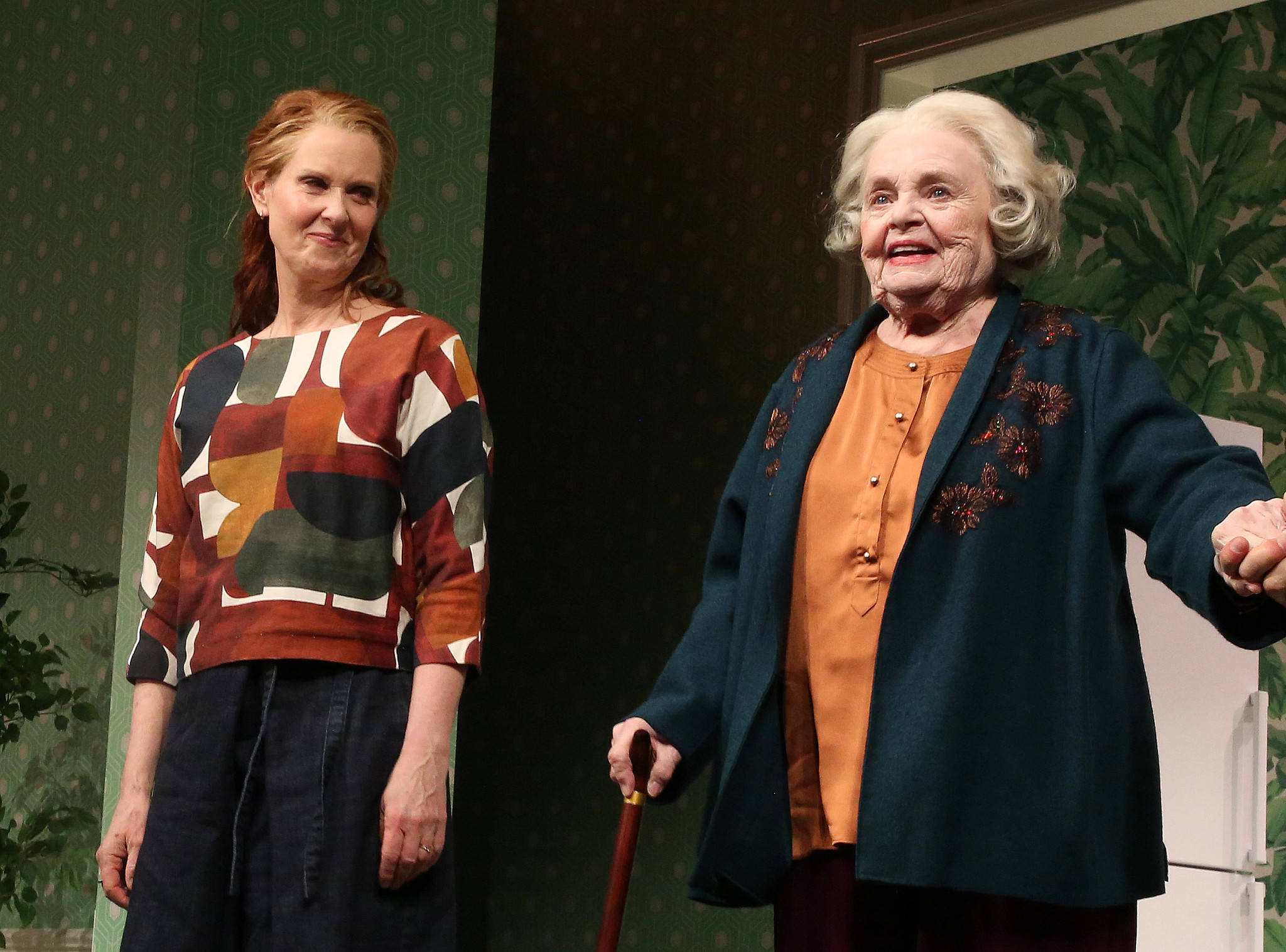june squibb and cynthia nixon in a stage production of marjorie prime