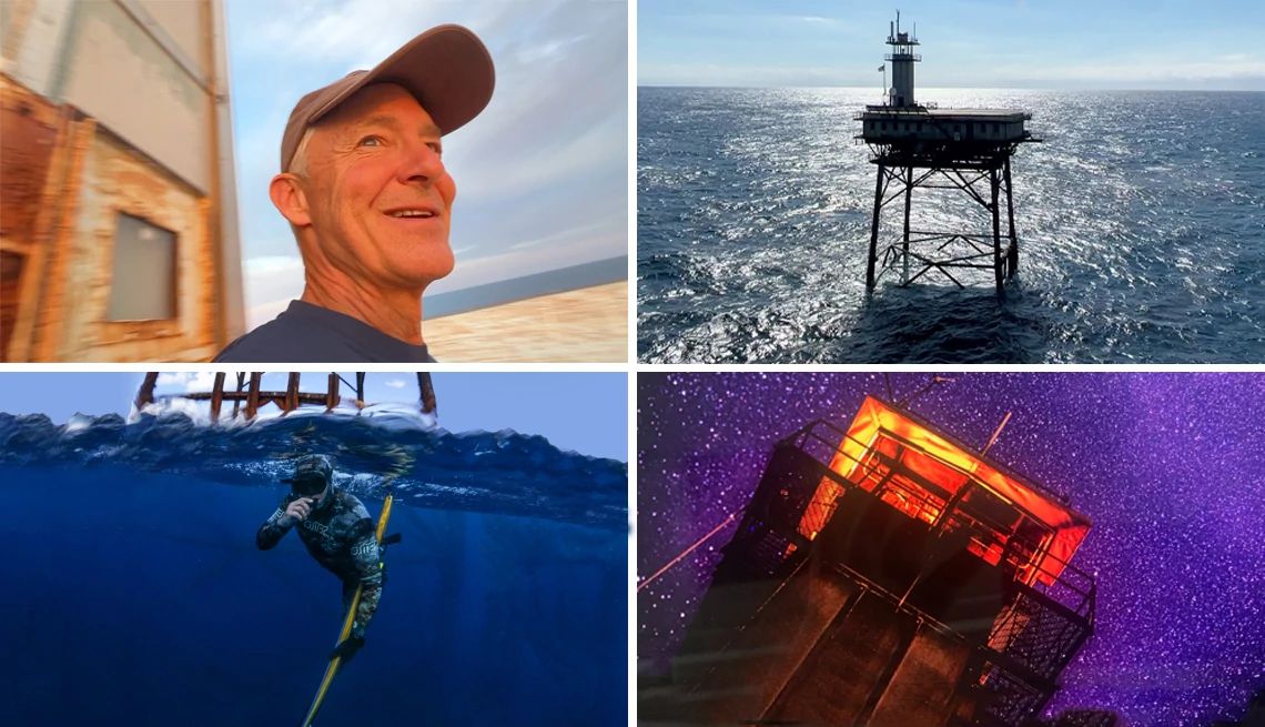 He's Living Life - in a Lighthouse richard neal and a series of photos of his lighthouse