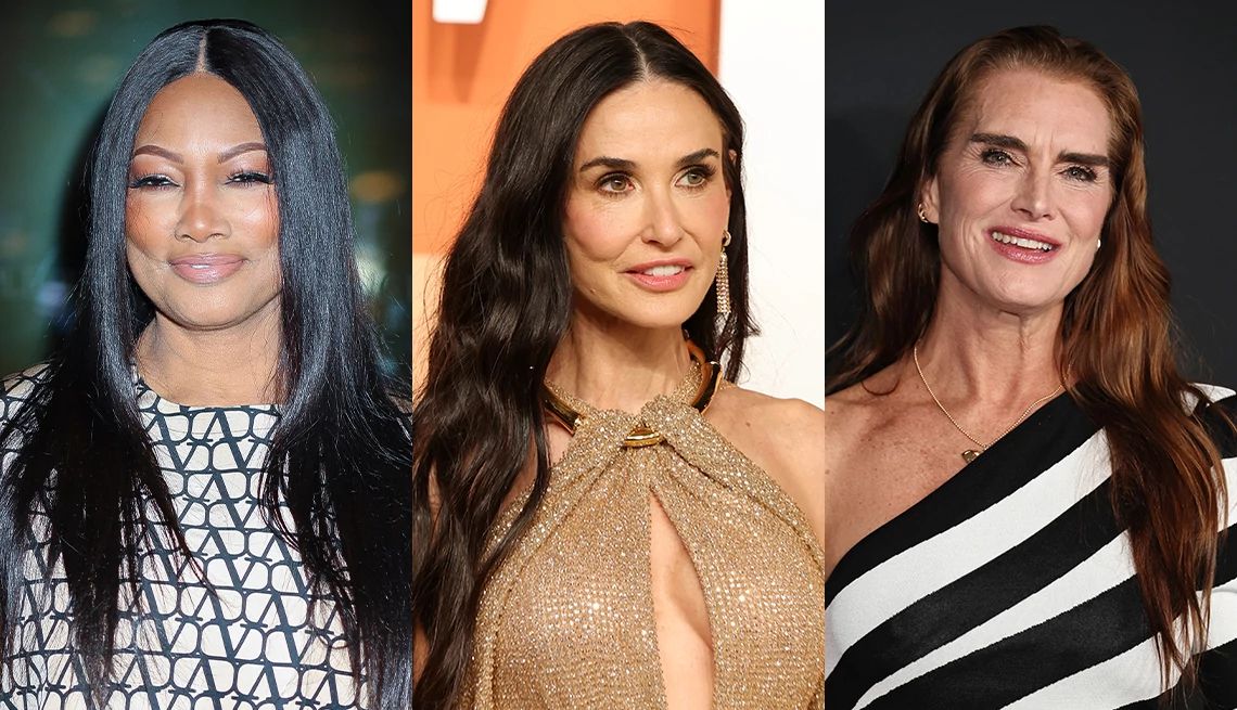 How to Wear Long Hair After 50 Garcelle Beauvais, Demi Moore and Brooke Shields