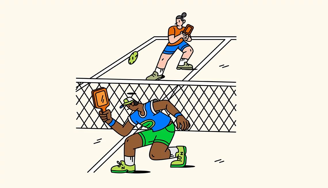 Get in Shape Without the Gym pickleball illustration