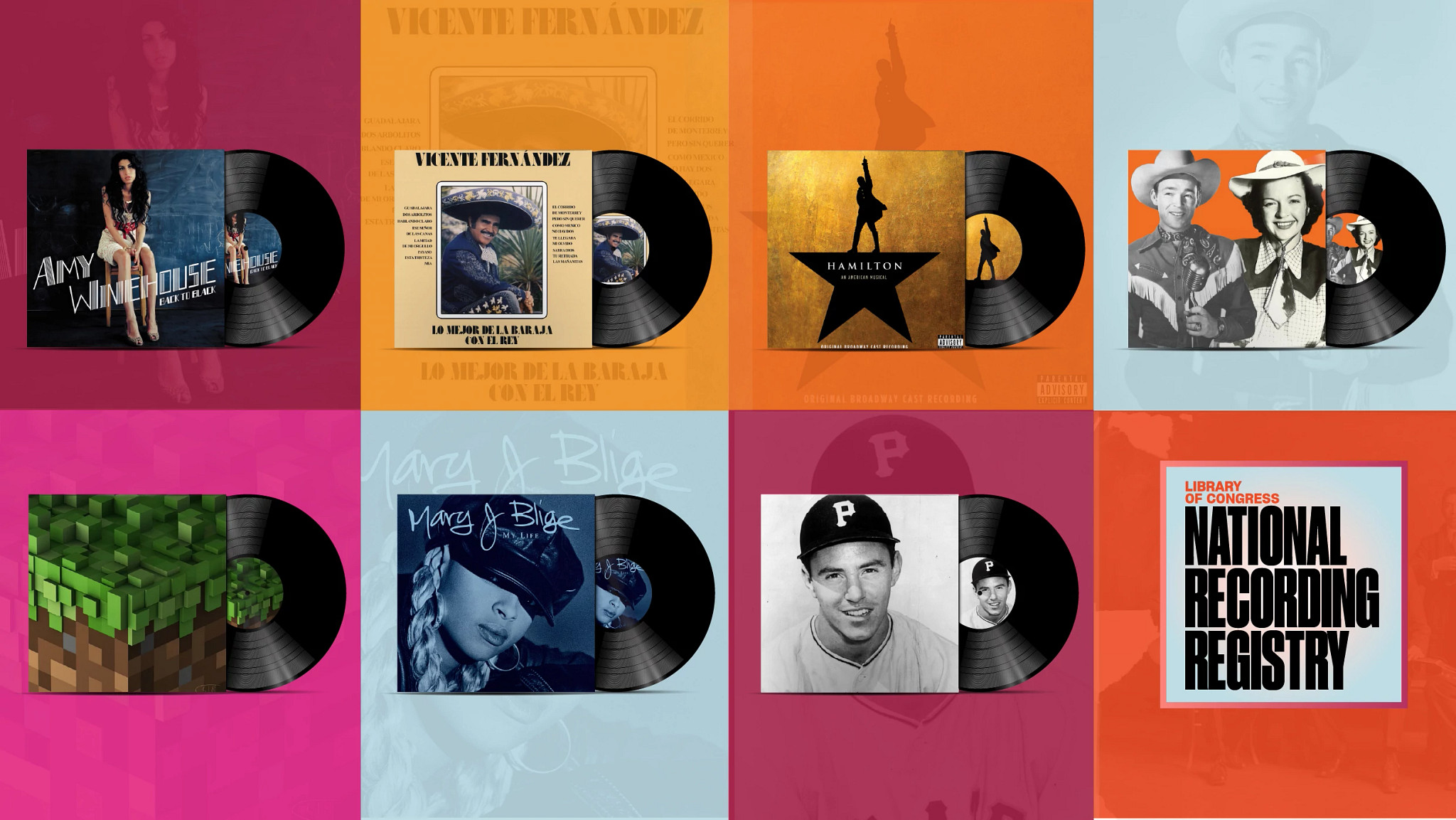 various vinyl records