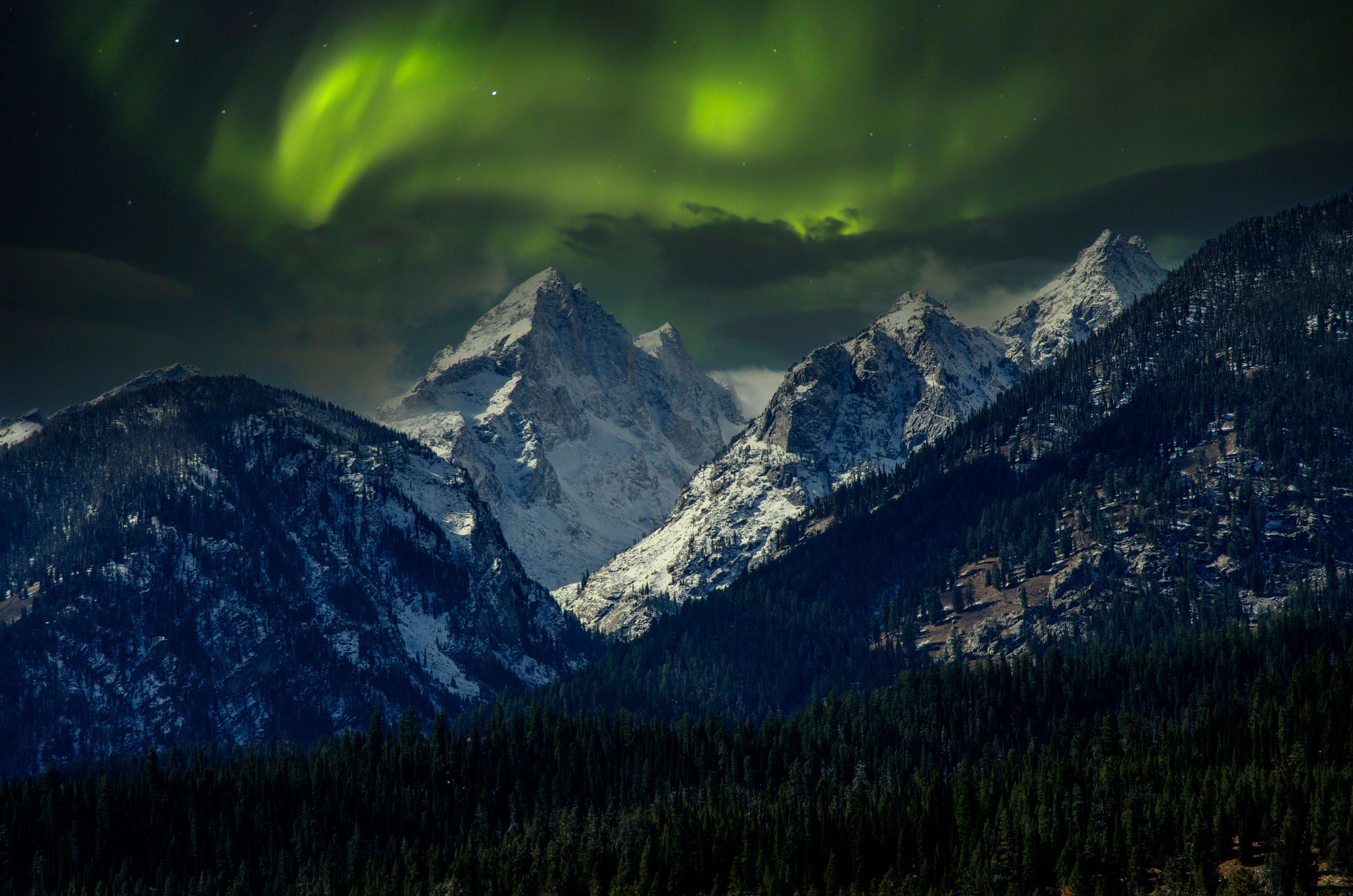 Grand Teton National Park at night