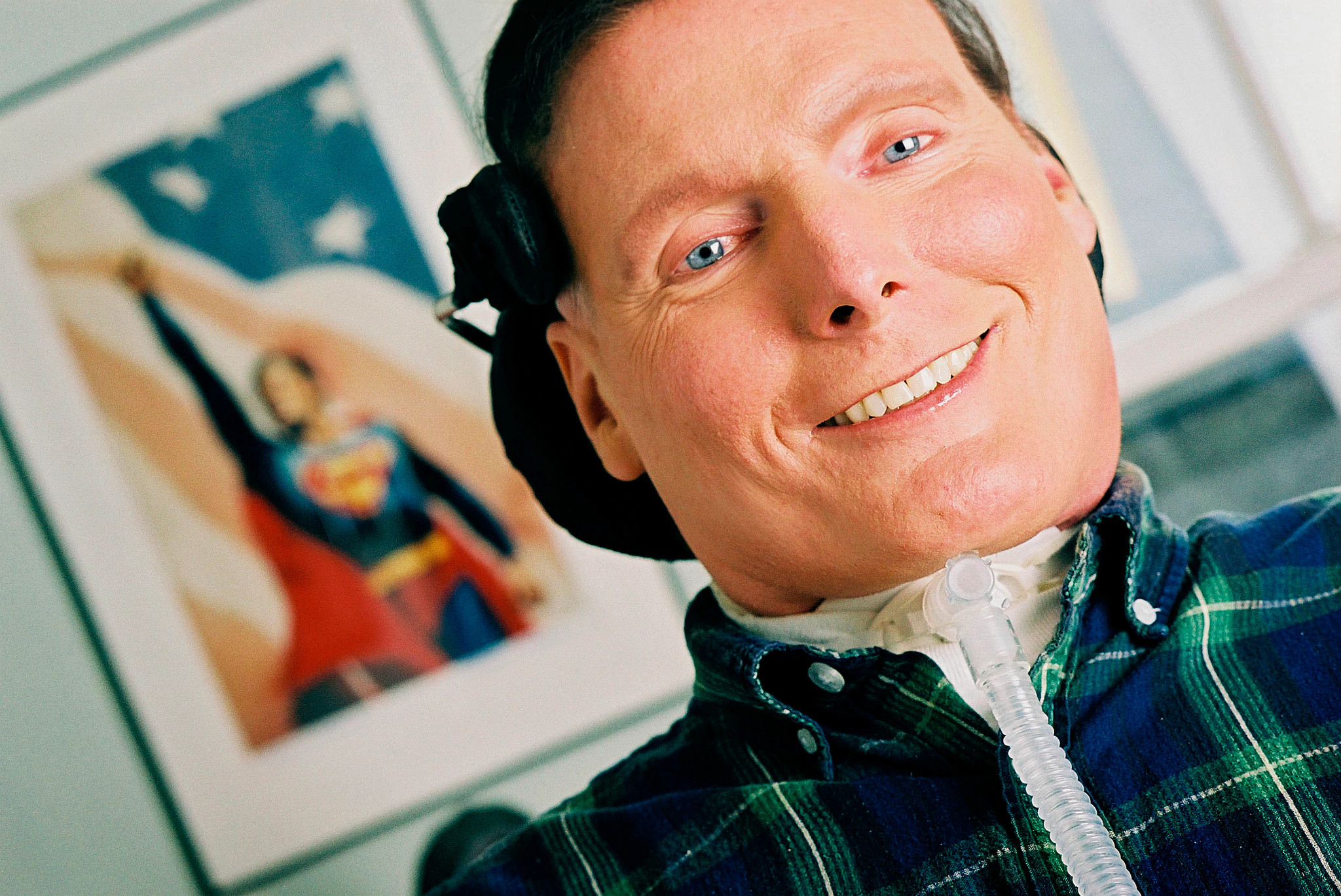 Christopher Reeve at his home in New York