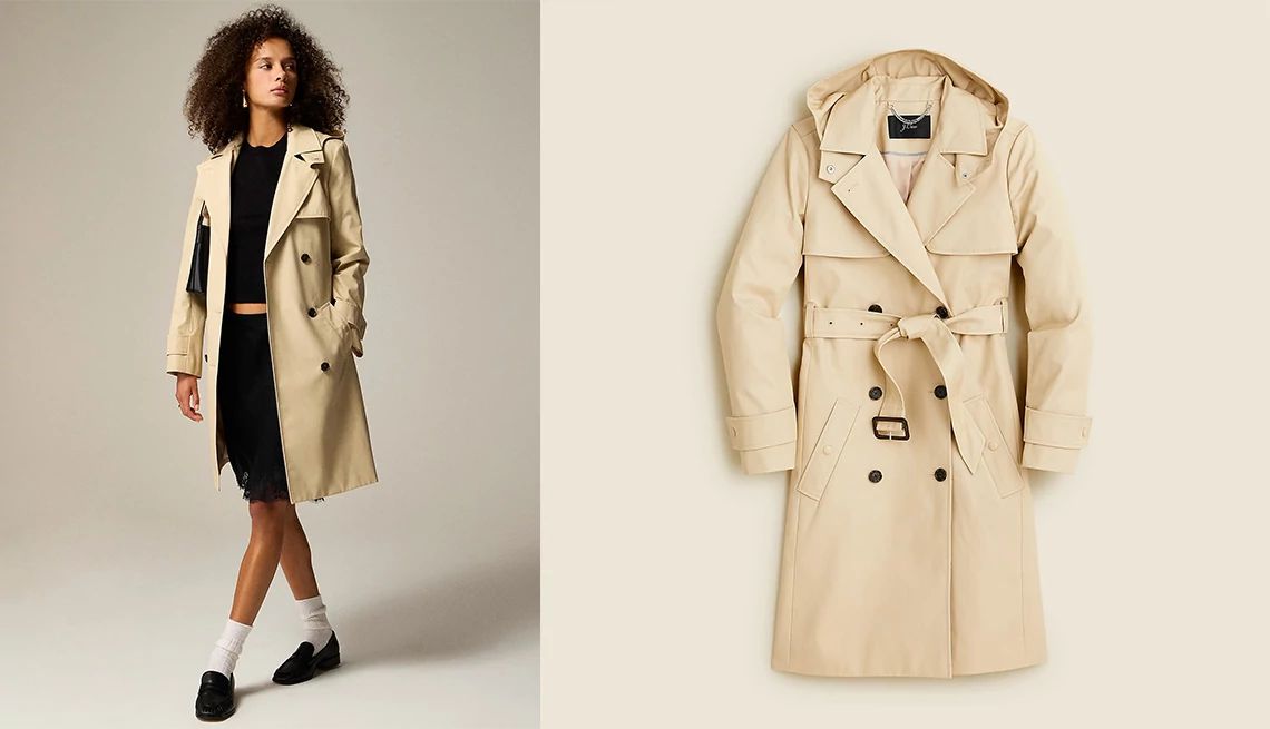 Classic and versatile outerwear New Icon trench vintage khaki outwear by J.Crew