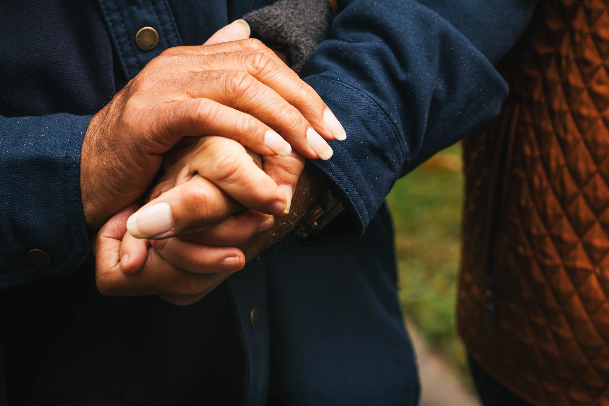 holding hands