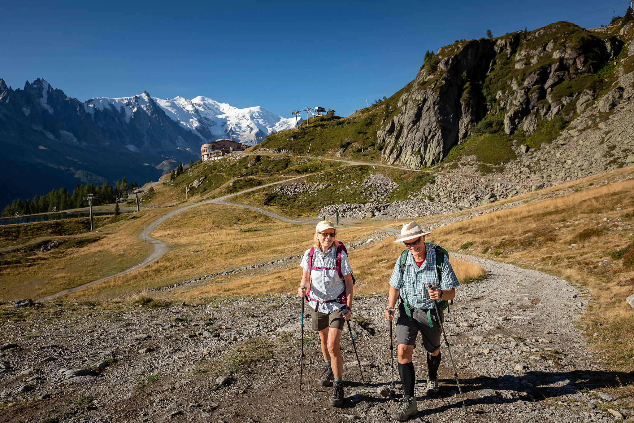 people walking on a trail