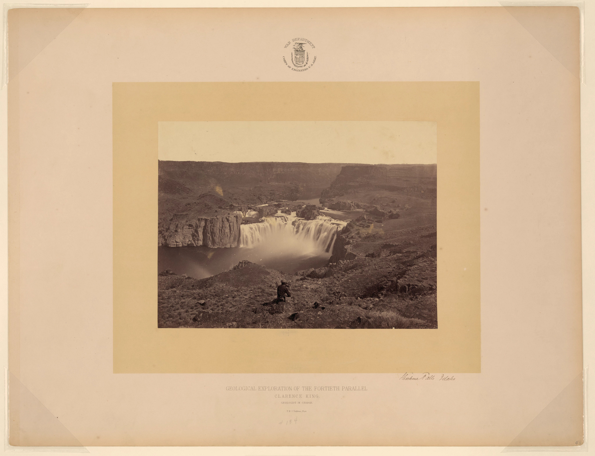 a black and white photo of Shoshone Falls