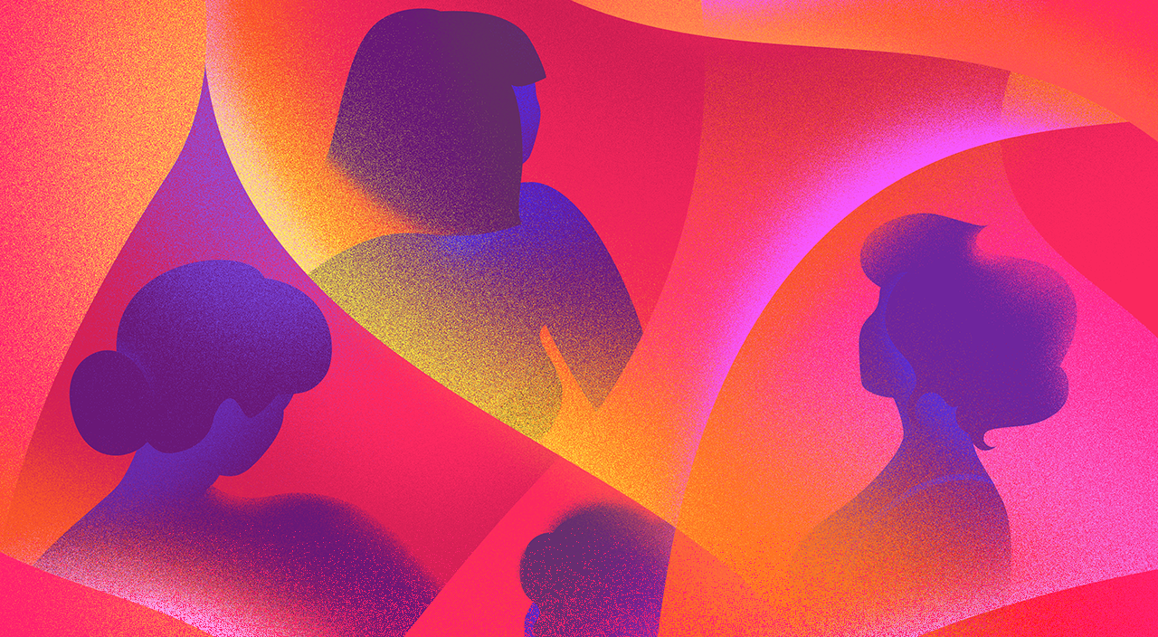 illustration of silhouettes of woman, sexual fantasies, sex life