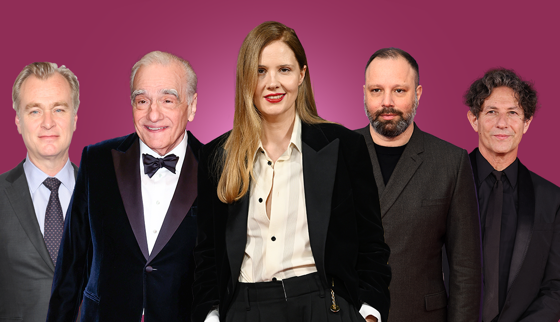 Oscars 2024 best director nominees ​Christopher Nolan, Martin Scorsese, Justine Triet, Yorgos Lanthimos and ​Jonathan Glazer