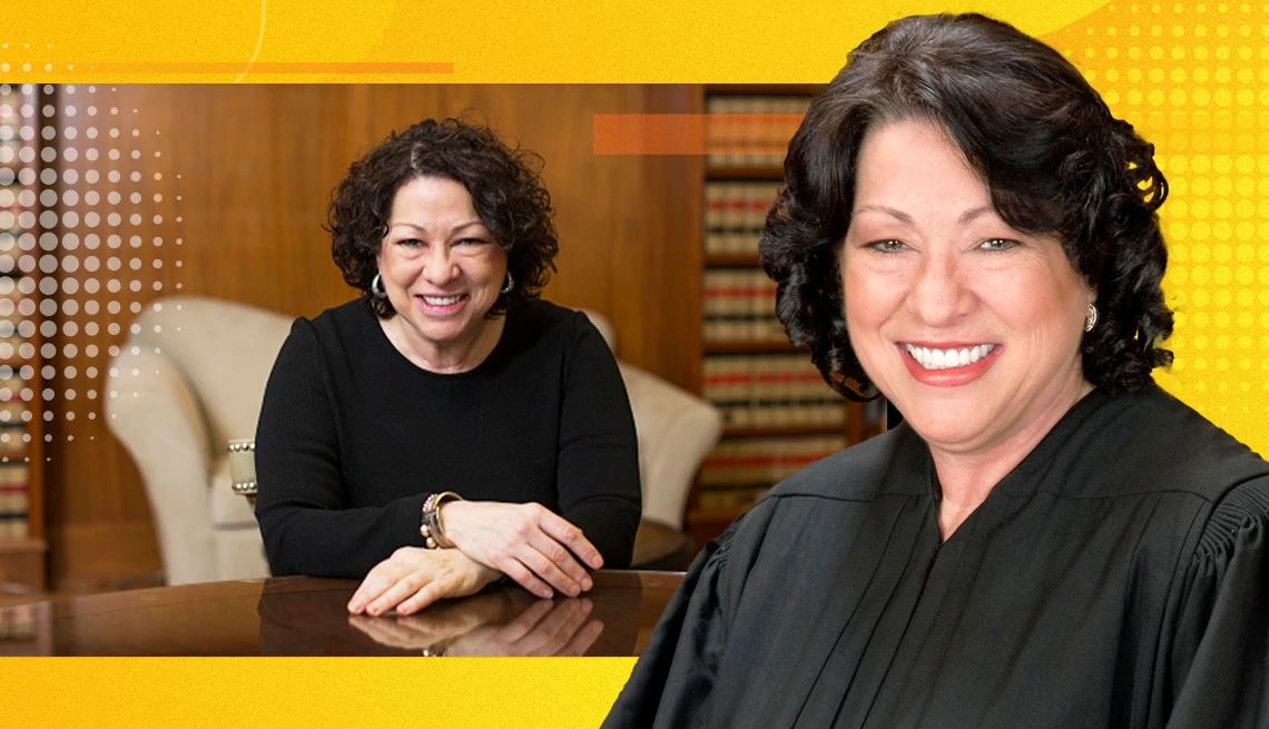 Sonia Sotomayor Supreme Court Justice Sonia Sotomayor smiling while she sits in a chair