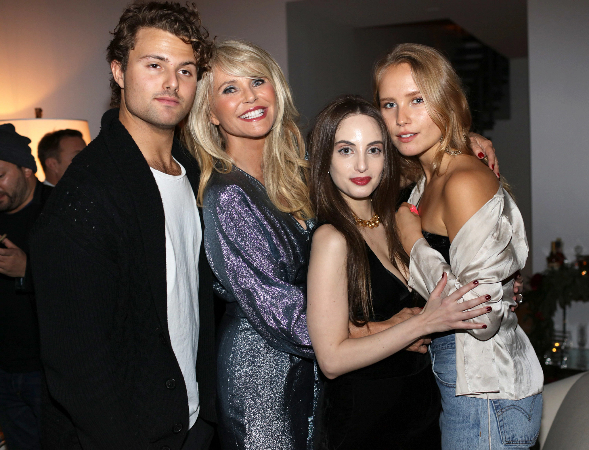 Christie Brinkley, Jack Brinkley Cook, Alexa Ray Joel and Sailor Brinkley Cook posing as a group