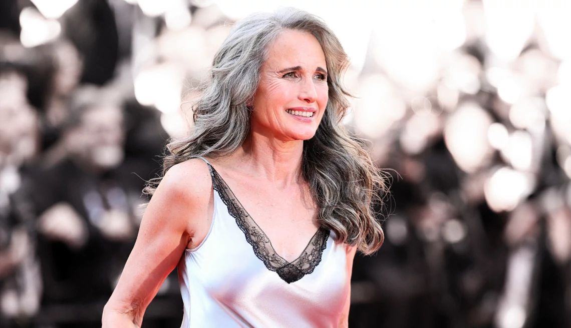 Andie MacDowell Gets Real andie macdowell at a red carpet event