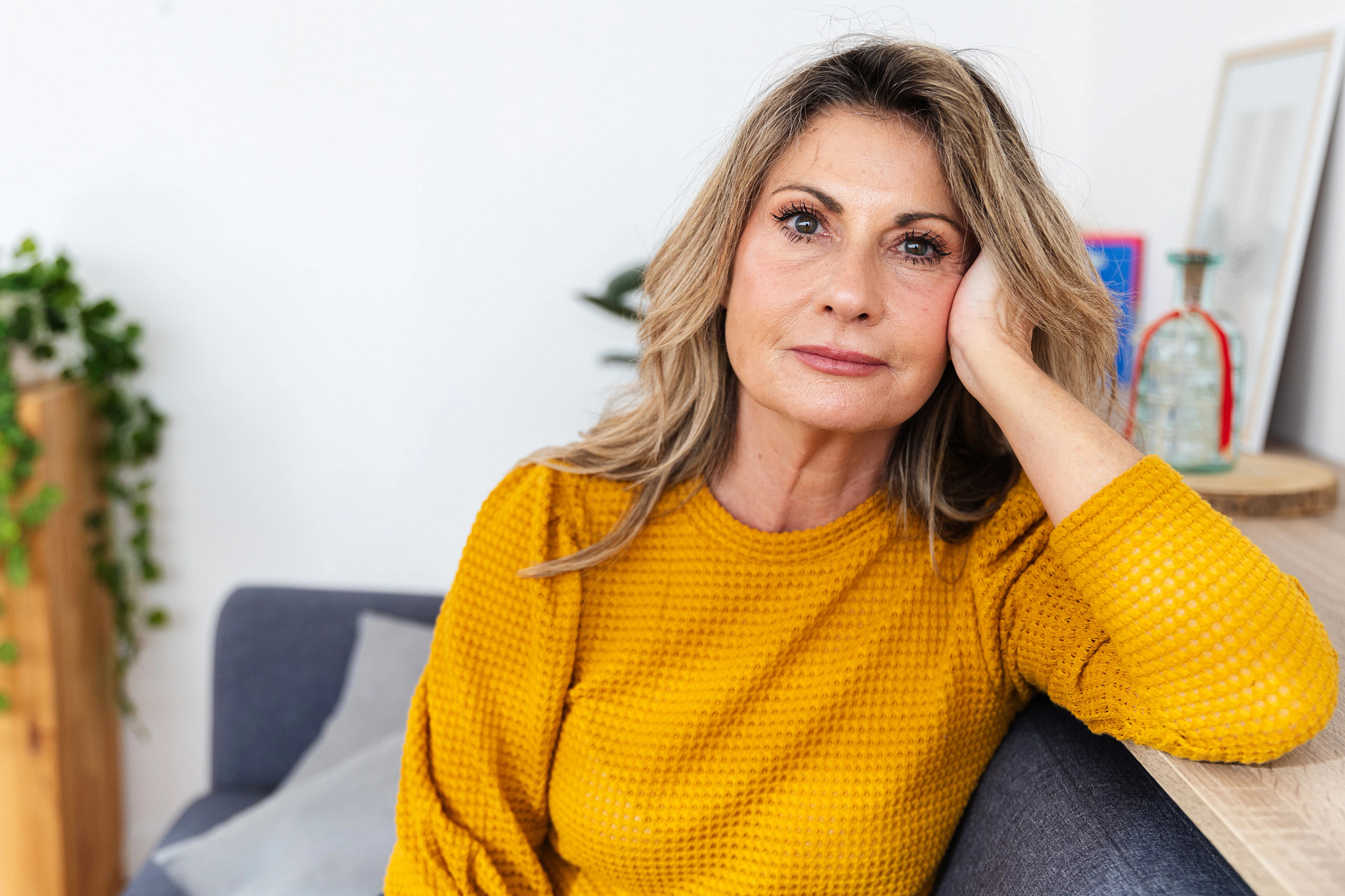 a woman going through grief