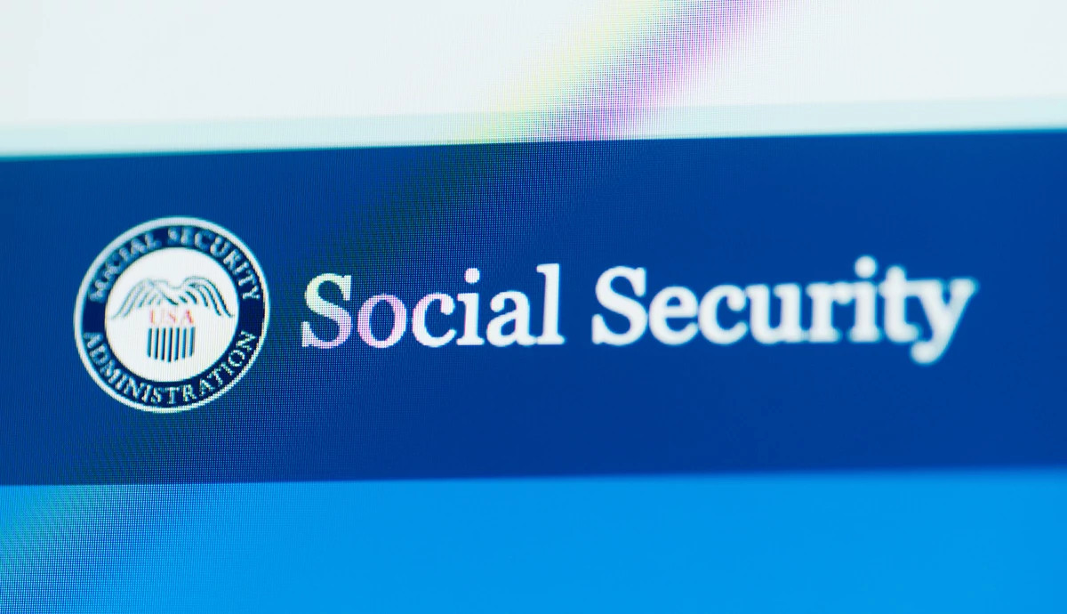 A close up image of the Social Security logo and the words Social Security