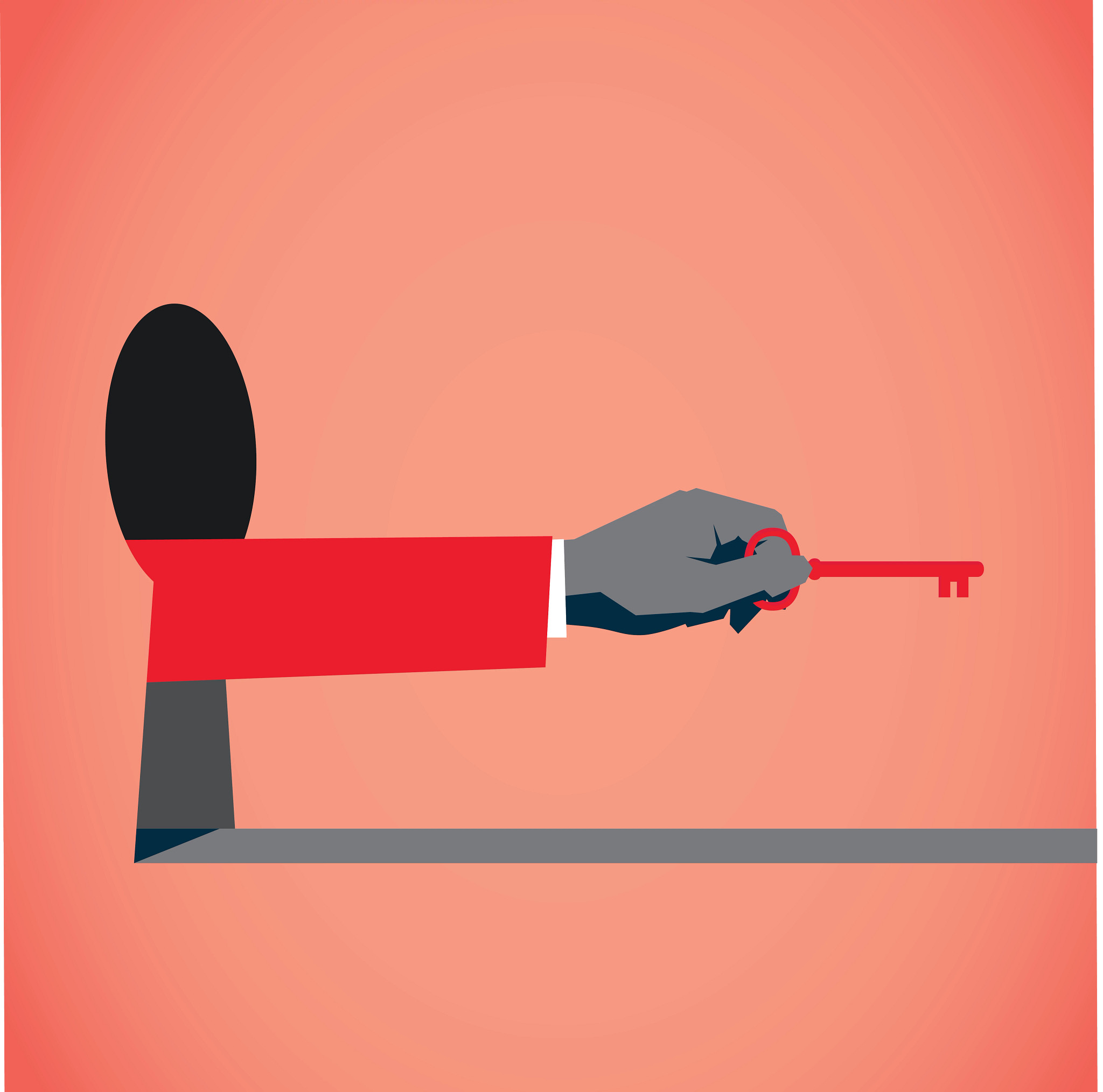 Open the door with a key