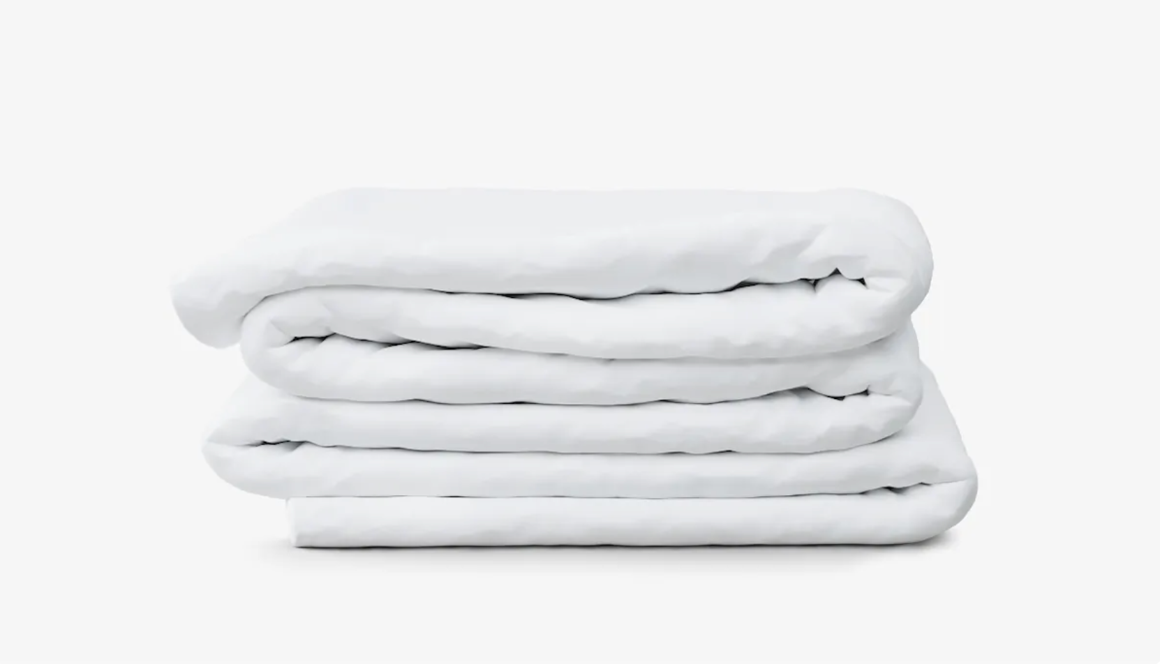 The Nectar Serenity Waterproof Mattress Protector folded up with a white background
