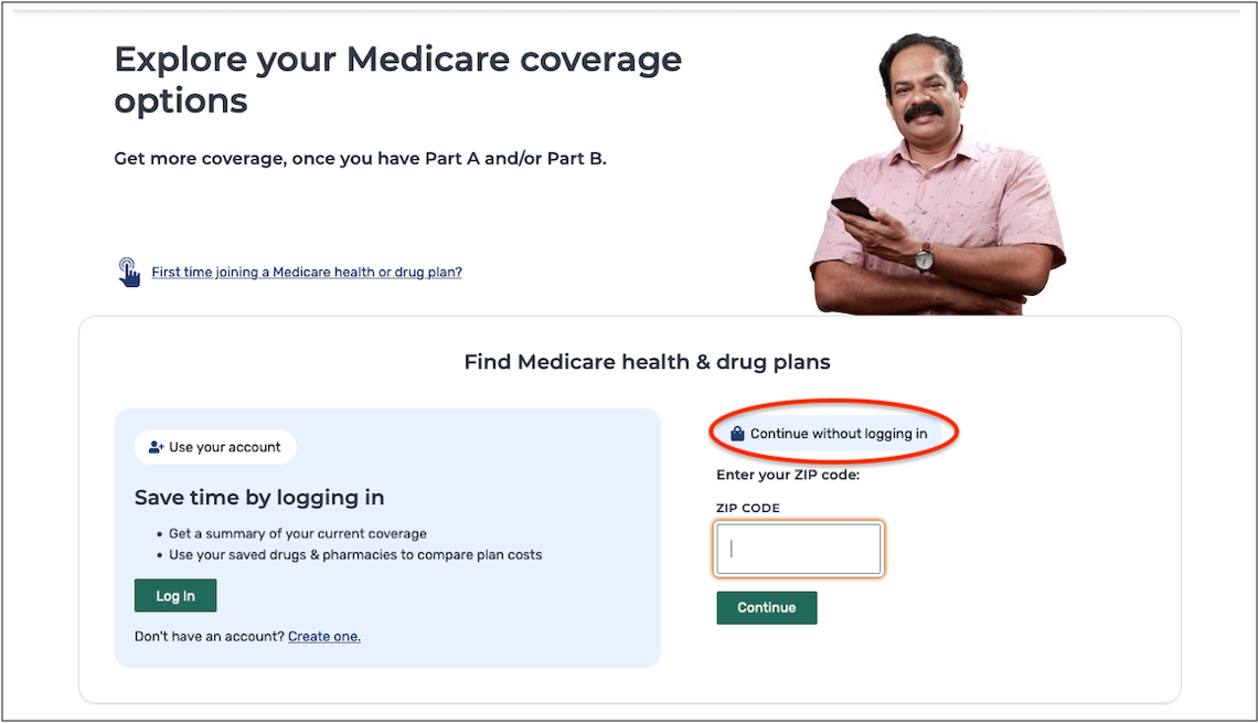 Captura de pantalla de Medicare Captura de pantalla de Medicare