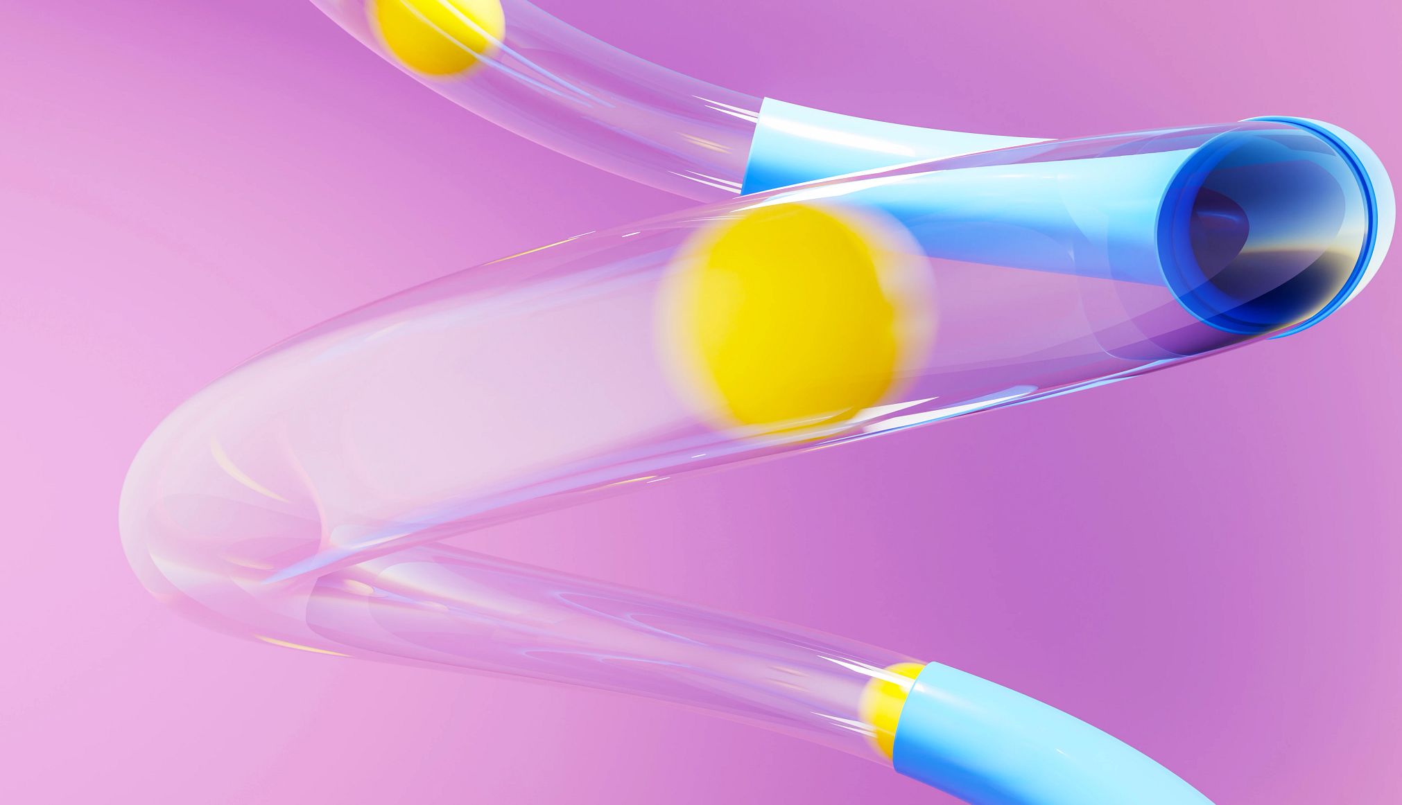 Signs of Kidney Stones yellow ball in clear tube, kidney stone concept