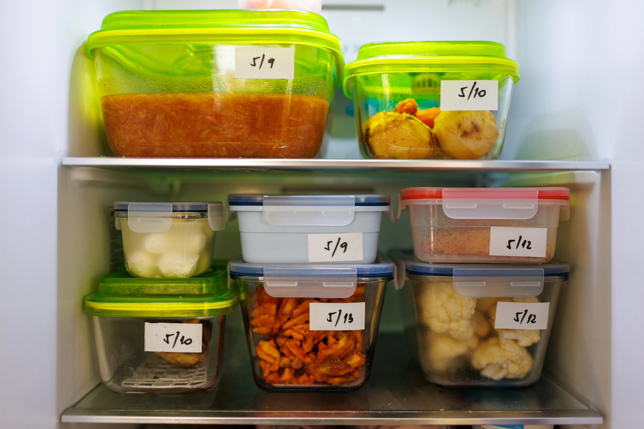 food in a fridge