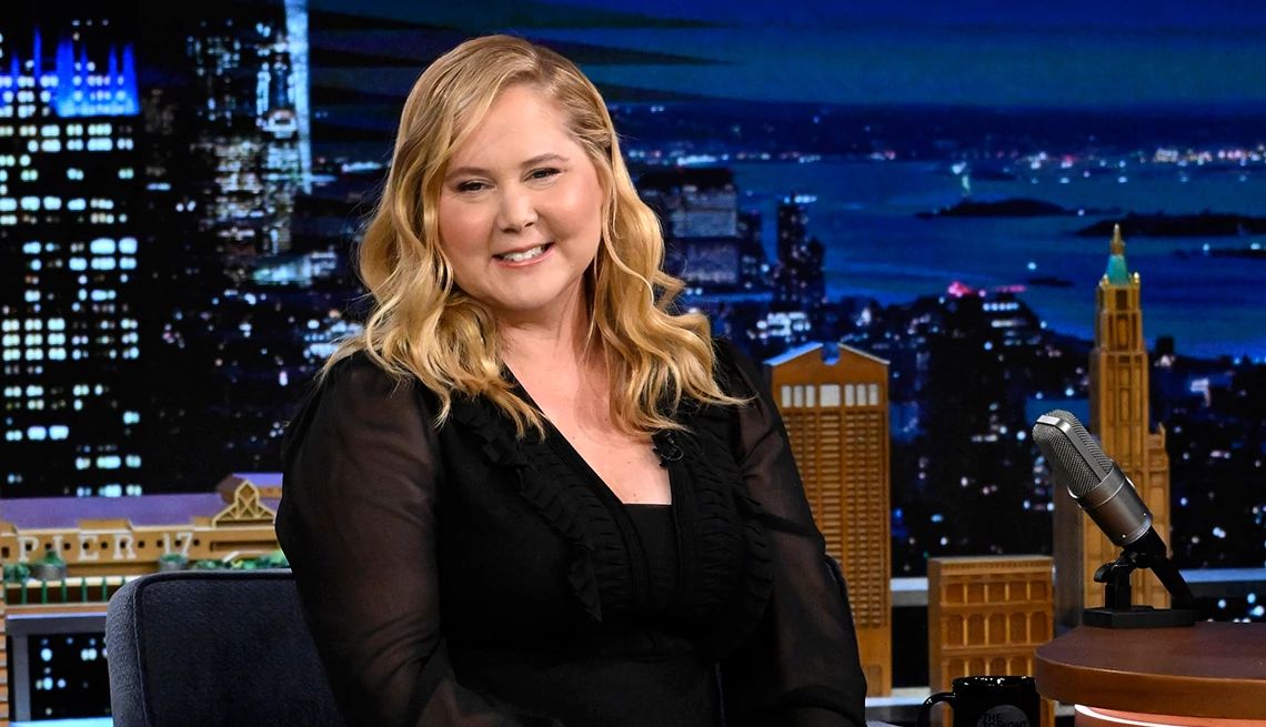 Amy Schumer on late night talk show