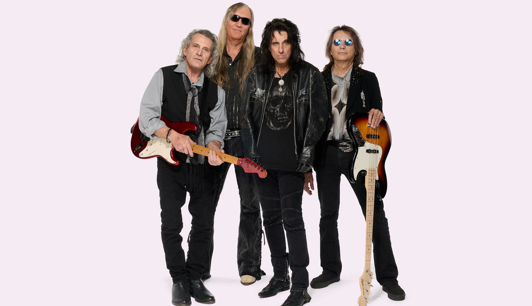 Alice Cooper is Back! alice cooper posing for a group photo with bandmates