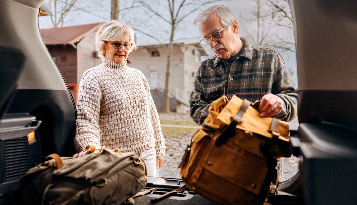 couple preparing for natural disaster
