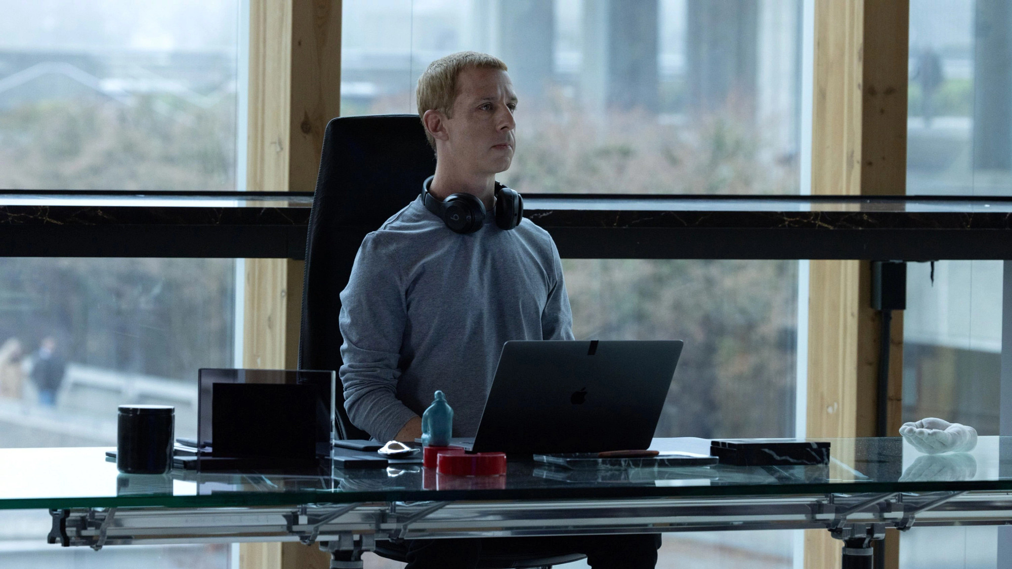 Jeremy Strong in a scene from The Social Reckoning.