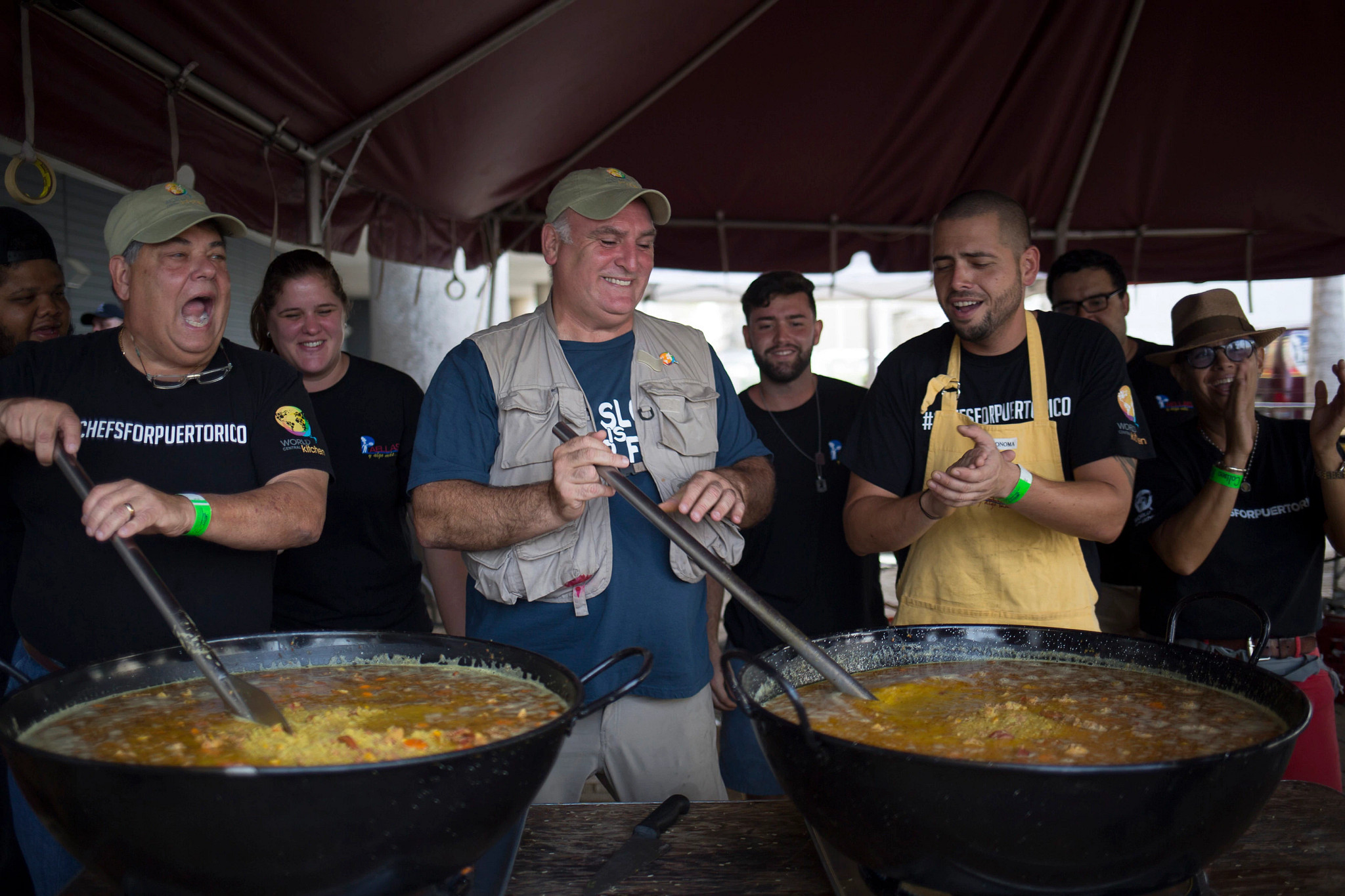 Andrés during a food relief effort in Puerto Rico