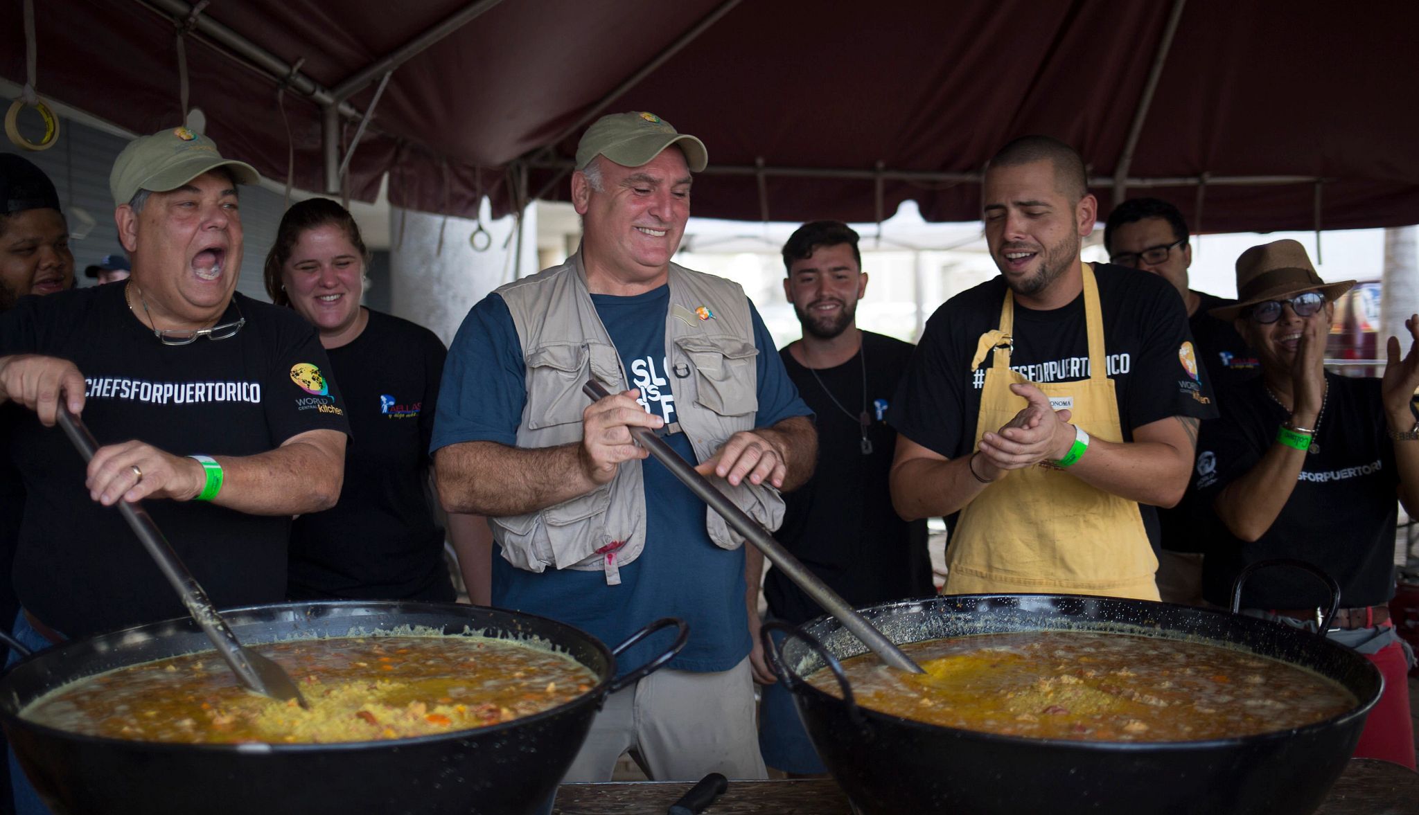 Chef José Andrés Andrés during a food relief effort in Puerto Rico