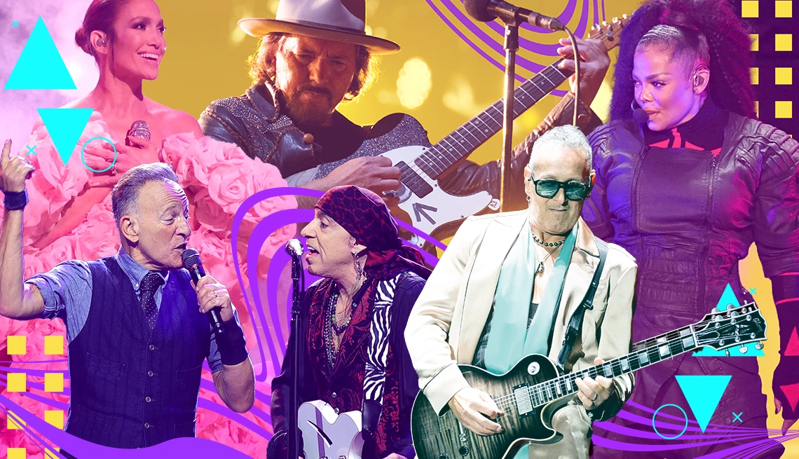 Various musicians performing that include Jennifer Lopez, Eddie Vedder, Janet Jackson, Vivian Campbell, Steven Van Zandt and Bruce Springsteen Jennifer Lopez, Eddie Vedder, Janet Jackson, Vivian Campbell, Steven Van Zandt and Bruce Springsteen
