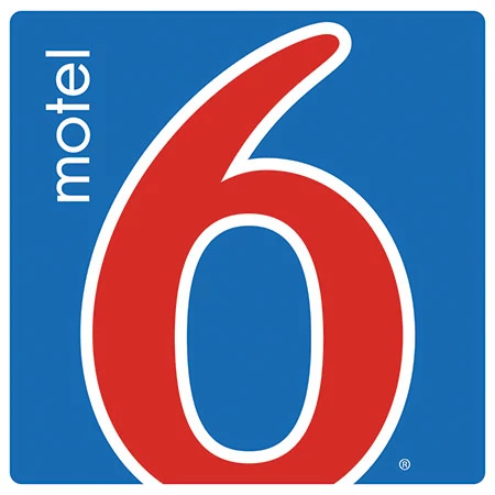 Motel 6 blue, red and white Logo