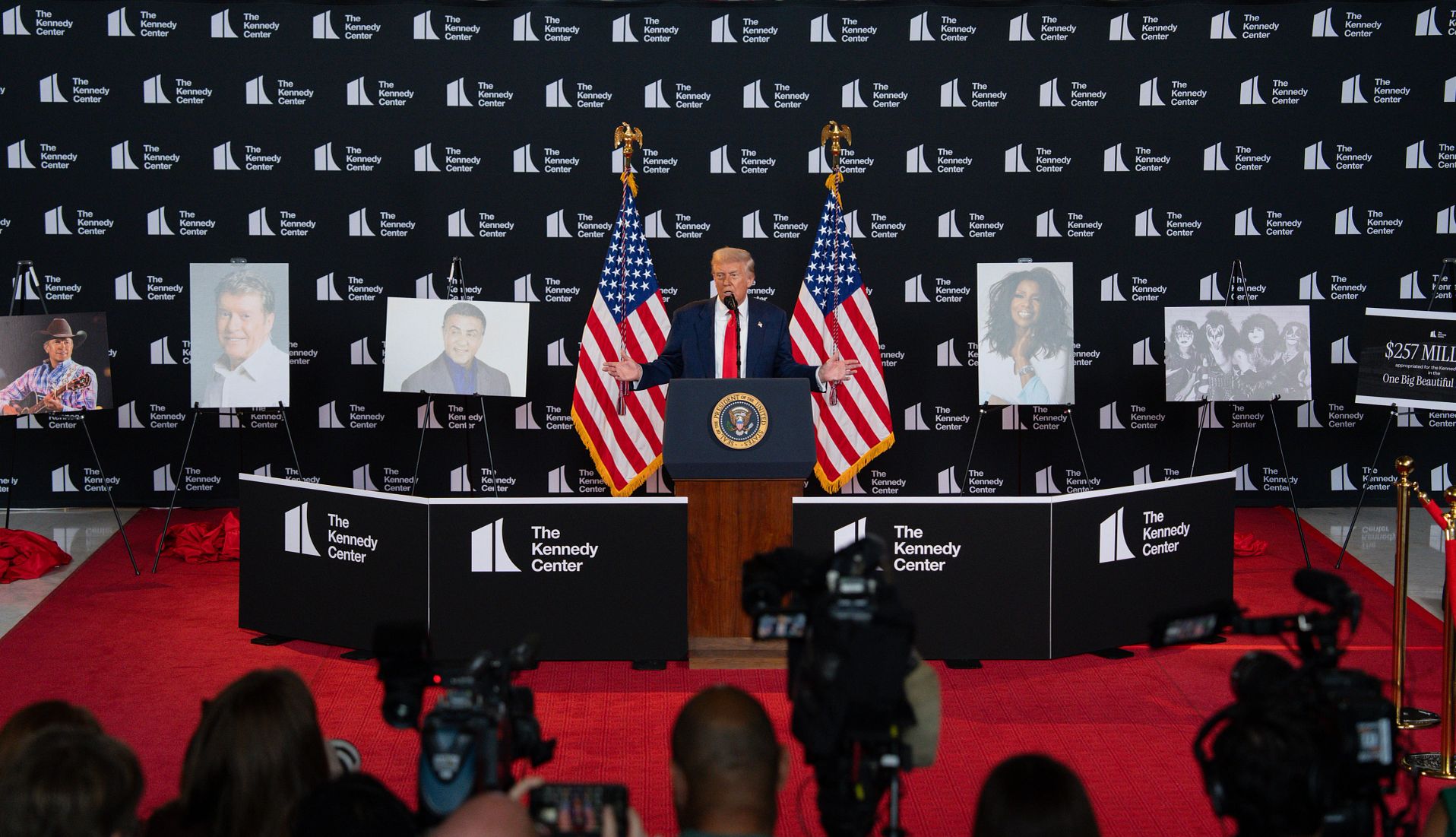 Trump Names Kennedy Center Honorees president donald trump speaking at the kennedy center in washington d c