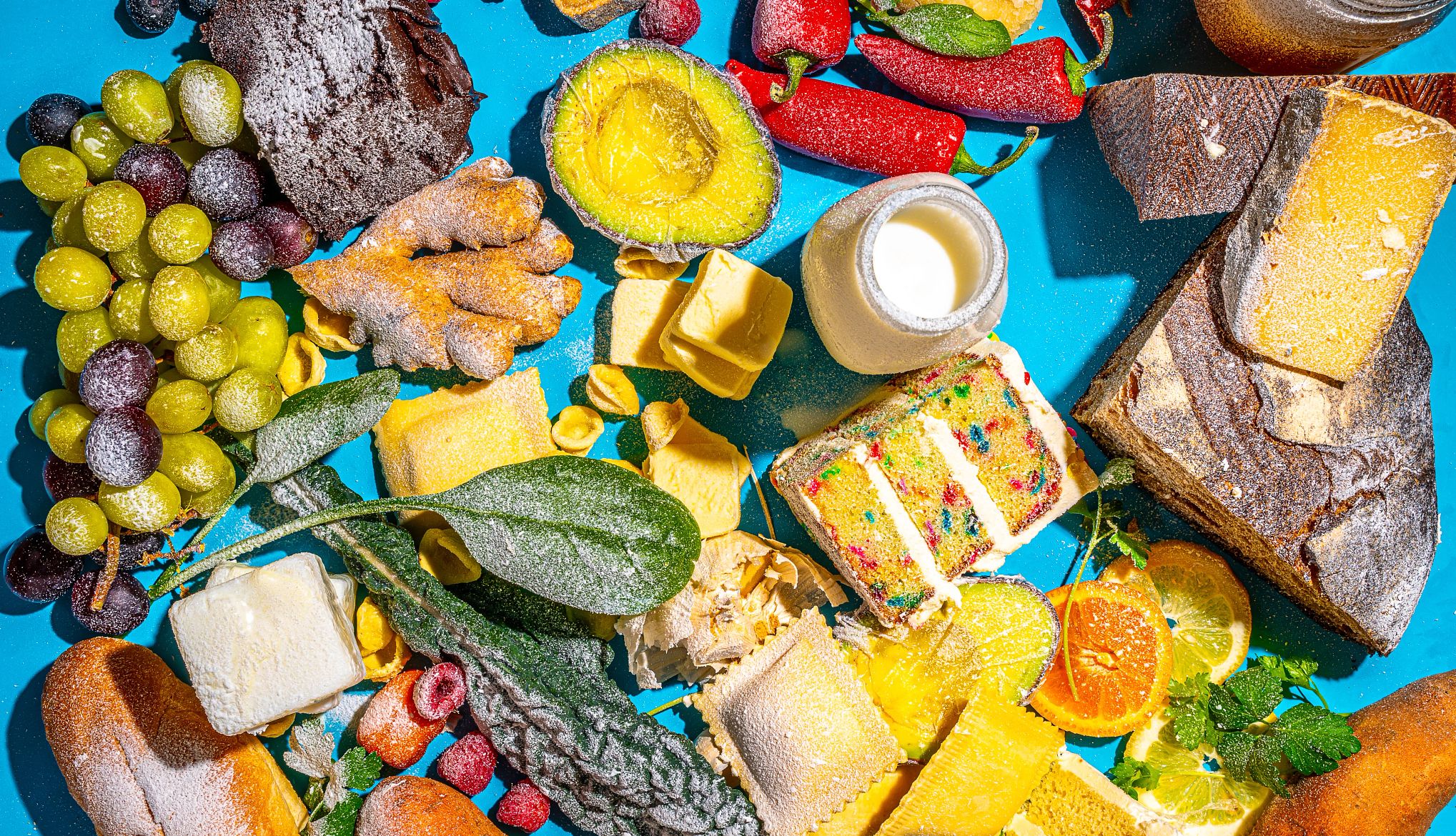 alimentos variado que se pueden congelar